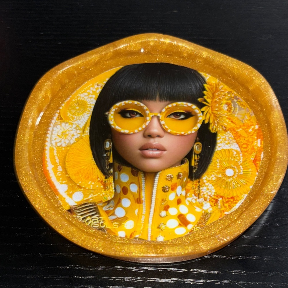 NORE’S NOVELTIES Set of 2 Ashtray-styled Handcrafted Coasters “MARLYNN”